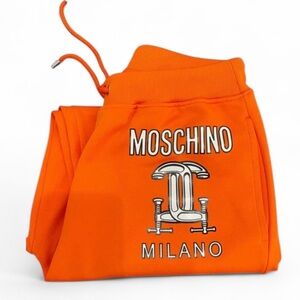 MOSCHINO Orange Waist Adjustable Pull Thru Tie Joggers size IT 44 USA 10